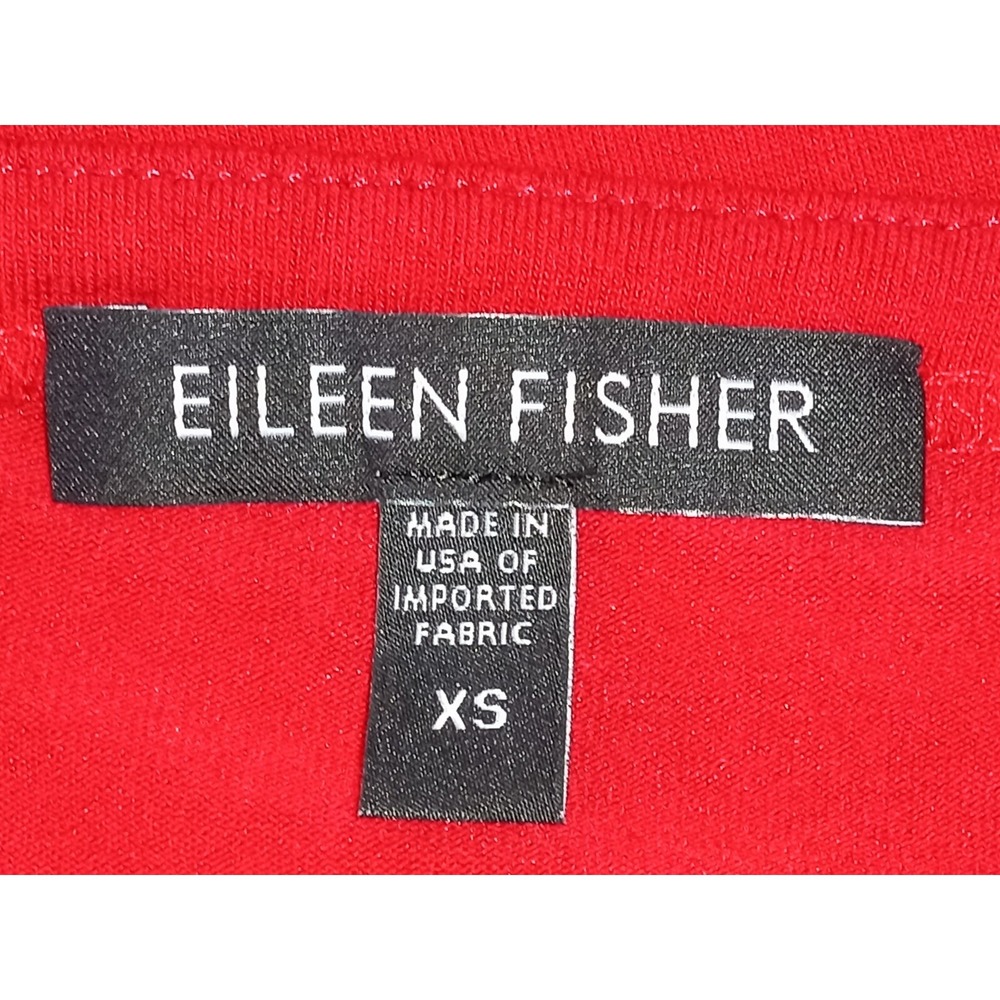 Eileen Fisher Women Shift Dress Red  Long Sleeve Round Neck Pullover XS - Picture 7 of 10